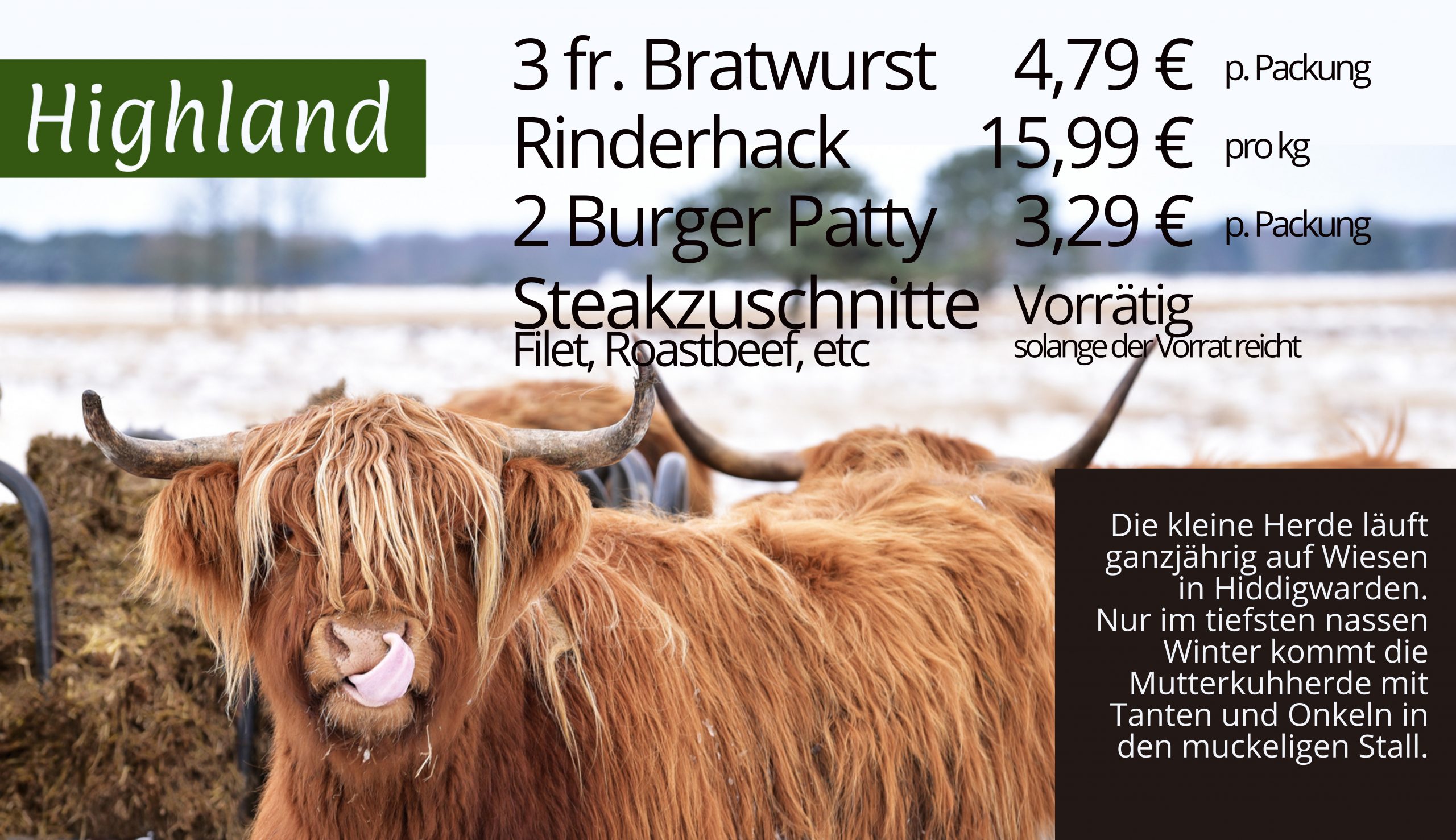 Highlandrind Biofleisch Regional