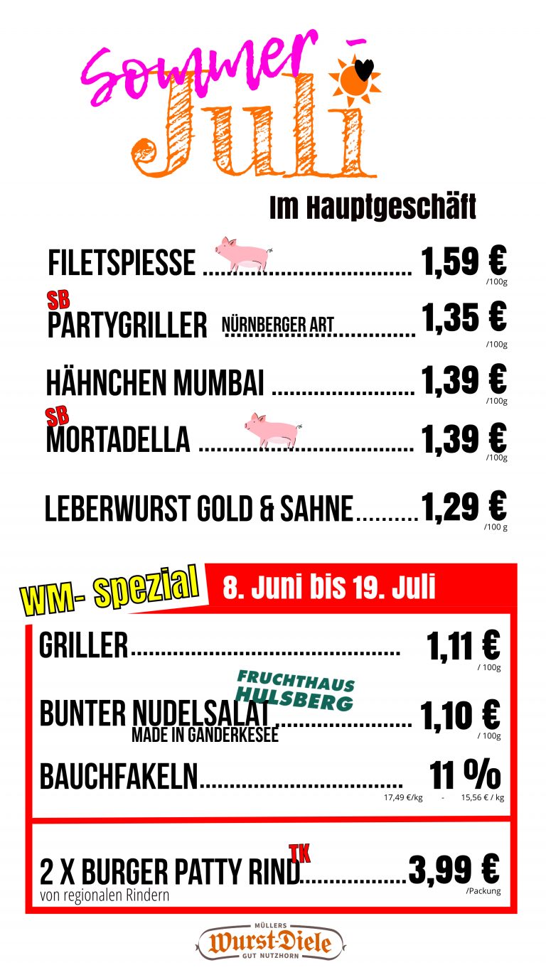 Monatswerbung Juli